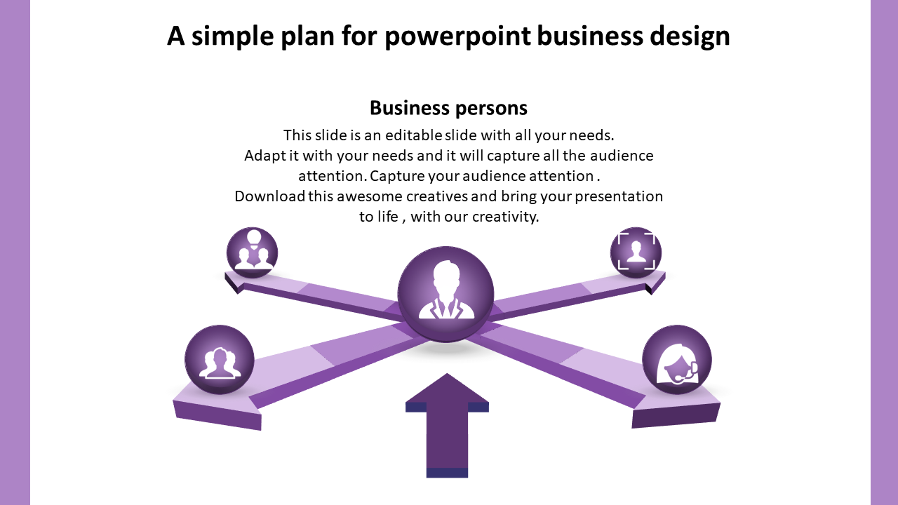 Free - PowerPoint Business Design Template For Simple Business Plan